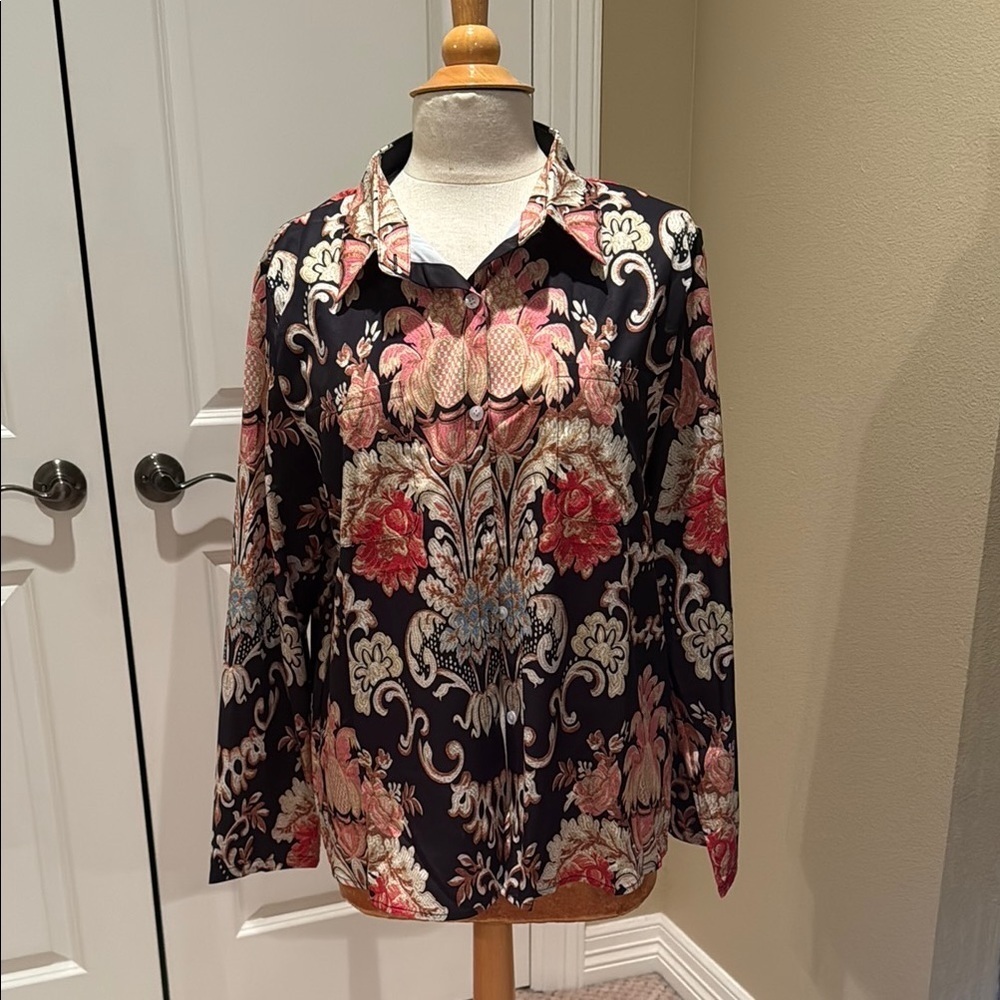 Vibrant Floral Button-Up Shirt
